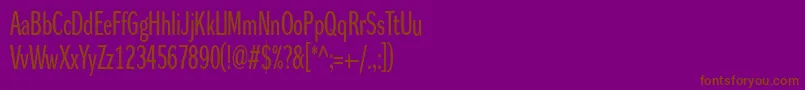 Шрифт Dynagroteskrxc – коричневые шрифты на фиолетовом фоне