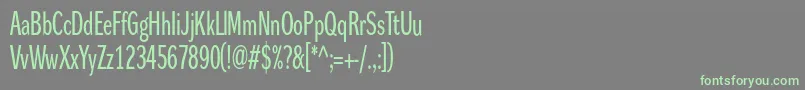 Подробнее о шрифте Dynagroteskrxc Шрифт Dynagroteskrxc – зелёные шрифты на сером фоне