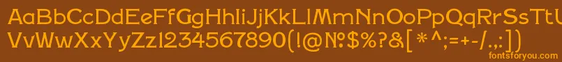 SilentinamovieRegular Font – Orange Fonts on Brown Background