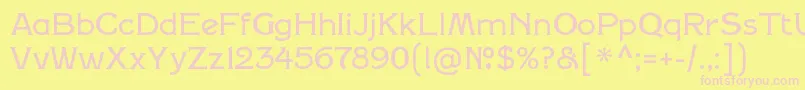 SilentinamovieRegular Font – Pink Fonts on Yellow Background