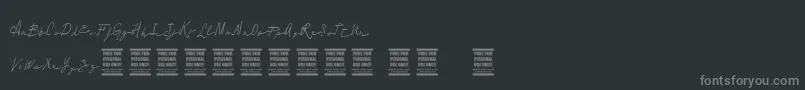 VtksLoungeSet Font – Gray Fonts on Black Background