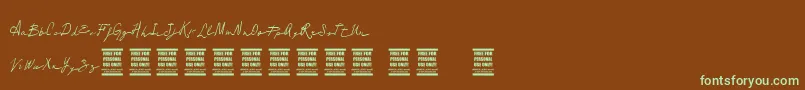 VtksLoungeSet Font – Green Fonts on Brown Background