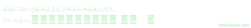 VtksLoungeSet Font – Green Fonts on White Background