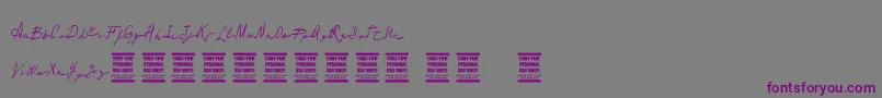 VtksLoungeSet-Schriftart – Violette Schriften auf grauem Hintergrund