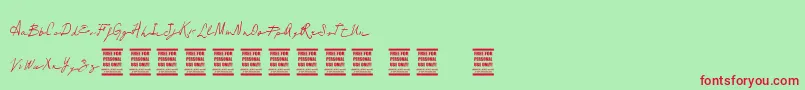 VtksLoungeSet Font – Red Fonts on Green Background