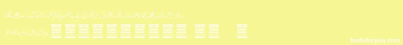 VtksLoungeSet Font – White Fonts on Yellow Background