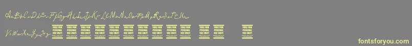 VtksLoungeSet Font – Yellow Fonts on Gray Background