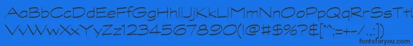 GraphitestdLightwide Font – Black Fonts on Blue Background