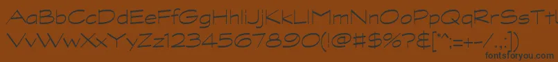 GraphitestdLightwide Font – Black Fonts on Brown Background