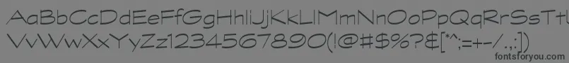 GraphitestdLightwide-Schriftart – Schwarze Schriften auf grauem Hintergrund