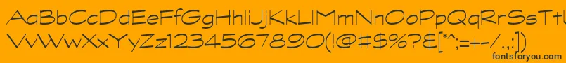 GraphitestdLightwide Font – Black Fonts on Orange Background