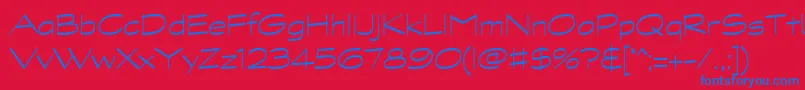 GraphitestdLightwide-fontti – siniset fontit punaisella taustalla