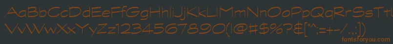 GraphitestdLightwide Font – Brown Fonts on Black Background
