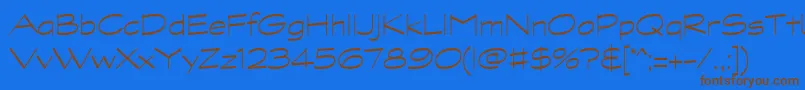 GraphitestdLightwide-fontti – ruskeat fontit sinisellä taustalla