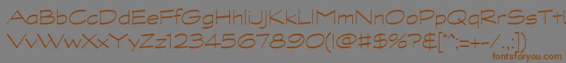 GraphitestdLightwide Font – Brown Fonts on Gray Background