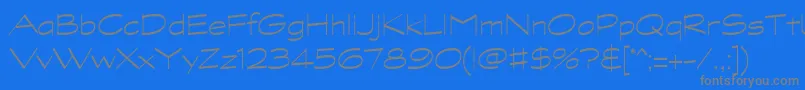 GraphitestdLightwide-Schriftart – Graue Schriften auf blauem Hintergrund