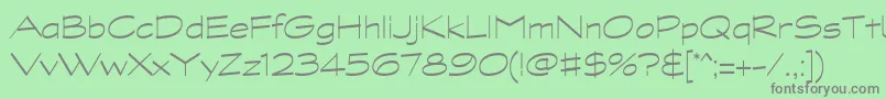 GraphitestdLightwide Font – Gray Fonts on Green Background