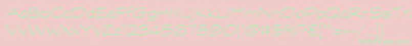 フォントGraphitestdLightwide – ピンクの背景に緑の文字