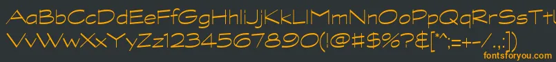 GraphitestdLightwide Font – Orange Fonts on Black Background