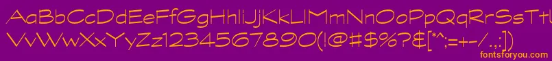 GraphitestdLightwide Font – Orange Fonts on Purple Background