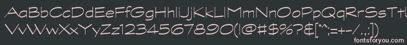 GraphitestdLightwide Font – Pink Fonts on Black Background