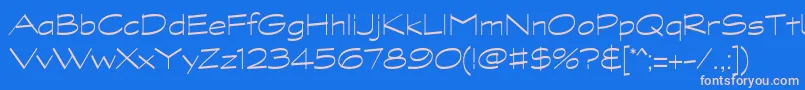 フォントGraphitestdLightwide – ピンクの文字、青い背景