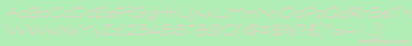 Czcionka GraphitestdLightwide – różowe czcionki na zielonym tle