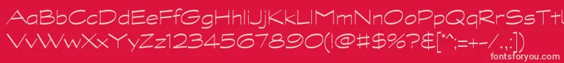 Шрифт GraphitestdLightwide – розовые шрифты на красном фоне