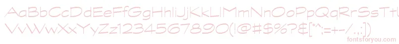 GraphitestdLightwide-fontti – vaaleanpunaiset fontit valkoisella taustalla