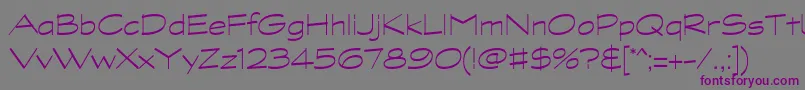 GraphitestdLightwide Font – Purple Fonts on Gray Background