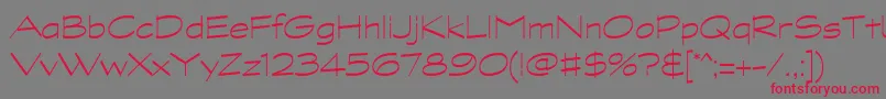 GraphitestdLightwide Font – Red Fonts on Gray Background