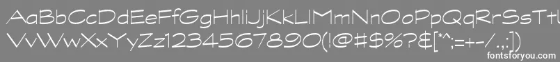 Шрифт GraphitestdLightwide – белые шрифты на сером фоне