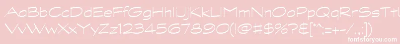 Czcionka GraphitestdLightwide – białe czcionki na różowym tle