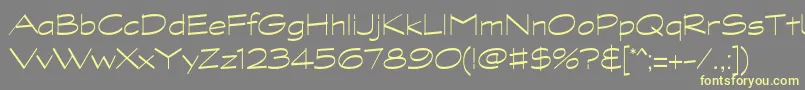 GraphitestdLightwide-fontti – keltaiset fontit harmaalla taustalla