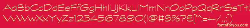 GraphitestdLightwide Font – Yellow Fonts on Red Background