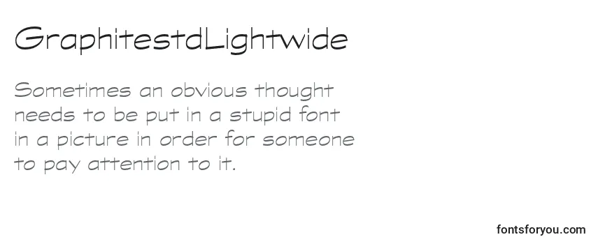 Review of the GraphitestdLightwide Font