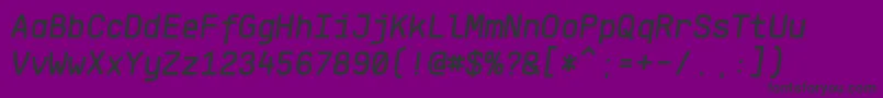 KlartextMonoMediumItalic Font – Black Fonts on Purple Background