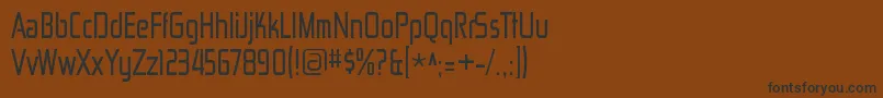 ZektoncdRegular Font – Black Fonts on Brown Background