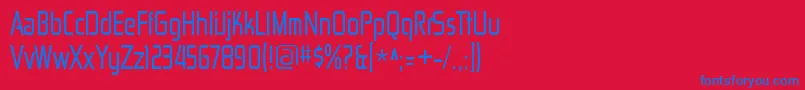 Шрифт ZektoncdRegular – синие шрифты на красном фоне