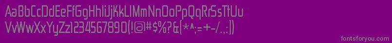 ZektoncdRegular Font – Gray Fonts on Purple Background