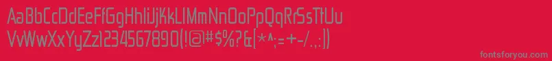 ZektoncdRegular Font – Gray Fonts on Red Background