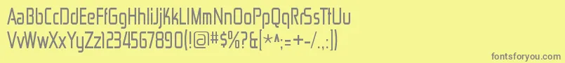 ZektoncdRegular Font – Gray Fonts on Yellow Background