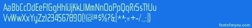 ZektoncdRegular Font – Green Fonts on Blue Background