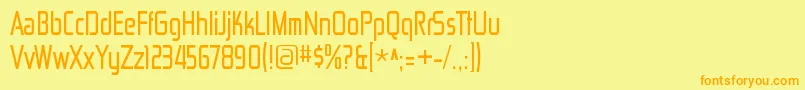 ZektoncdRegular Font – Orange Fonts on Yellow Background