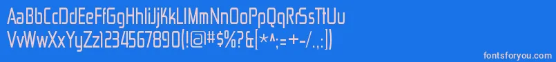 ZektoncdRegular Font – Pink Fonts on Blue Background