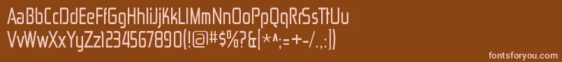 Police ZektoncdRegular – polices roses sur fond brun