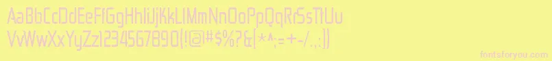 ZektoncdRegular Font – Pink Fonts on Yellow Background