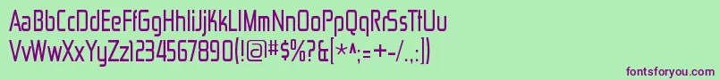 ZektoncdRegular Font – Purple Fonts on Green Background