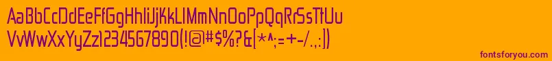 ZektoncdRegular Font – Purple Fonts on Orange Background