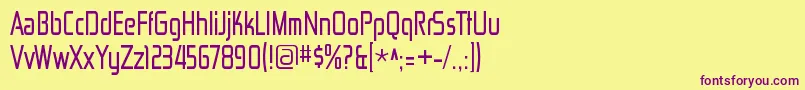 ZektoncdRegular Font – Purple Fonts on Yellow Background